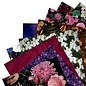 Docrafts / Papermania / Urban Motiefpapier, donkere bloemen, 15,5 x 15,5 cm, 50 vellen!! 160 gram!