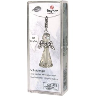 Bastelpackung Crystal-Schutzengel, 3,2 x 2 cm mit Karabiner, mondstein