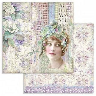 Stamperia, Papers for you  und Florella Craftlines, Stamperia, Hortensia, 20 x 20 cm, paper set