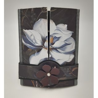 Docrafts / Papermania / Urban Carta a motivi, fiori scuri, 15,5 x15,5 cm, 50 fogli!! 160 gsm!
