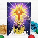 Crafter's Companion Stencil, plast stencil, 12,7 x 17,7 cm, Nativity The Brightest Star