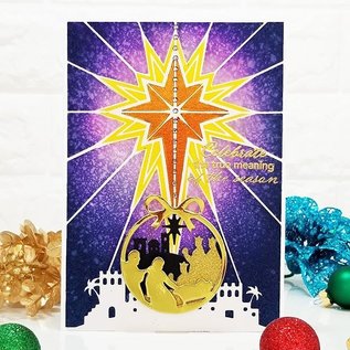 Crafter's Companion Sjablong, sjablong av plast, 12,7 x 17,7 cm, Nativity The Brightest Star