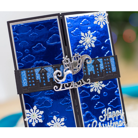 Stamping template, Gemini, Santa's sleigh ribbon