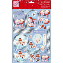 Bilder, 3D Bilder und ausgestanzte Teile usw... Die cut sheets, 3D, Christmas, Anita's Foiled Decoupage