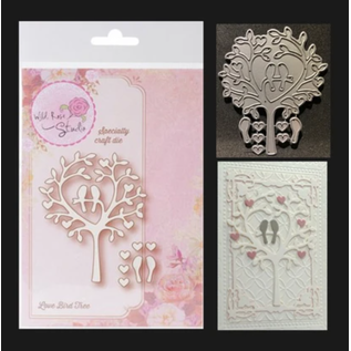 Wild Rose Studio`s Wild Rose Studio`s stamping and embossing stencil "Love Bird Tree"