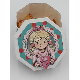 Yvonne Creations A4 cut sheets: Girl with heart