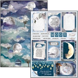 Mintay und Ciao Bella Brand new! A4 paper block, Moon & Me
