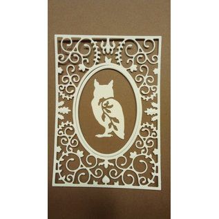 Punch stencil, Vintasia, cornici decorative con gufi