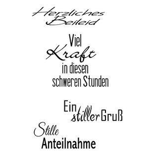 Stempel Transparent,  A7, deutsche Text, Anteilnahme