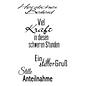 Stempel Transparent,  A7, deutsche Text, Anteilnahme