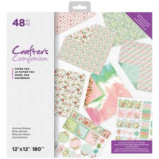 Crafter's Companion Blocco di carta per carte e scrapbooking, 48 fogli, 30,5 x 30,5 cm, 180 gsm!