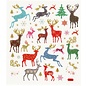 STICKER / AUTOCOLLANT Stickers, reindeer, with glitter stones, 25 motifs