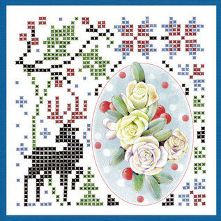 BASTELSETS / CRAFT KITS Sparkles Set 45, Les couleurs de l'hiver, fleurs d'hiver roses