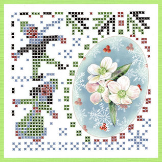 BASTELSETS / CRAFT KITS Sparkles Set 45, Les couleurs de l'hiver, fleurs d'hiver roses