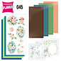 BASTELSETS / CRAFT KITS Glitter sæt 45, vinterens farver, lyserøde vinterblomster