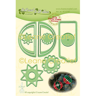 Leane Creatief - Lea'bilities und By Lene Stanzschablonen, 3D Deko Weihnachtskugel gestalten