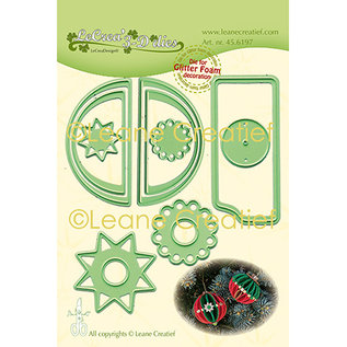 Leane Creatief - Lea'bilities und By Lene Taglio degli stampini, disegno 3D palle di Natale decorative