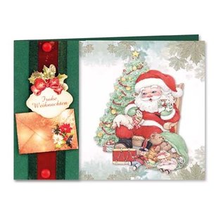 Cards, craft set, moreheads for 6 Christmas greeting cards with transparent paper