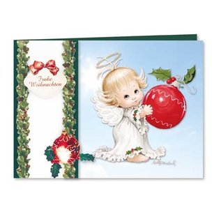 Cards, craft set, moreheads for 6 Christmas greeting cards with transparent paper