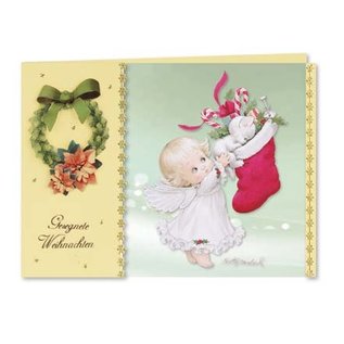 Tarjetas, set de manualidades, más cabezales para 6 tarjetas navideñas con papel transparente