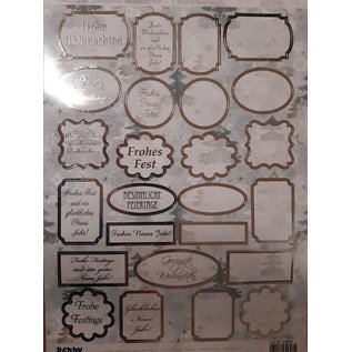 Embellishments / Verzierungen Die cut sheets with labels