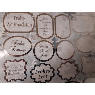 Embellishments / Verzierungen Die cut ark med etiketter