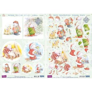 Set di fogli perforati 3D, Reddy, Set di fogli perforati 3D, Humphrey`s Corner, Natale