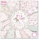 Karten und Scrapbooking Papier, Papier blöcke Card and scrapbook paper, 20.5 x20.5 cm "It's a Girl"