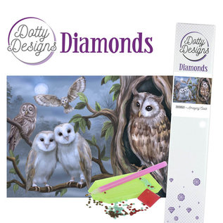 BASTELSETS / CRAFT KITS Diamant håndverkssett, ugler