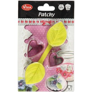 VIVA DEKOR (MY PAPERWORLD) Silicon shape, heart leaf with punch 4.5 x 3.5 cm