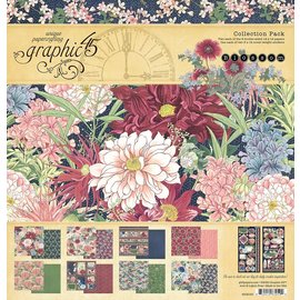 GRAPHIC 45 Grafikk 45, Blossom Collection, designer papirblokk 30,5 x 30,5 cm + klistremerksett!