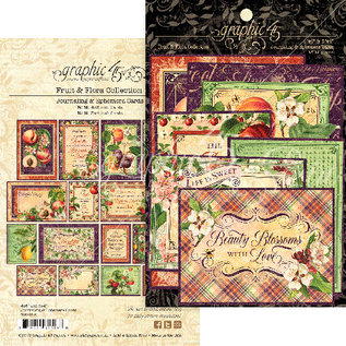 GRAPHIC 45 Graphic 45, "Fruit & Flora" Ephemera - Die Cut Parts & Journaling Cards