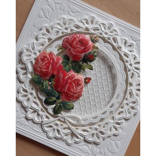 3D Pre-cut A4 sheet: roses