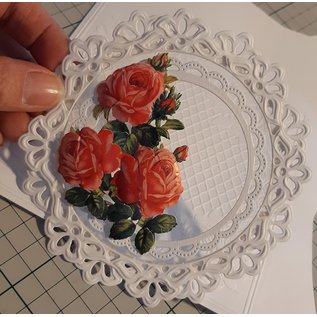 Feuille A4 prédécoupée 3D: roses