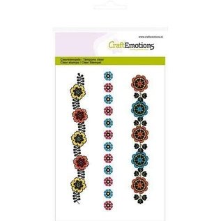 Craftemotions Transparent stamp motif, A6, floral borders