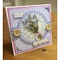 Bilder, 3D Bilder und ausgestanzte Teile usw... Luxury A4 3D die cut sheet with silver foil, Lavender