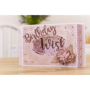 Crafter's Companion Embossing folder and punching template, embossing and punching, Decorative roses frame, 12.7 x 17.8 cm,