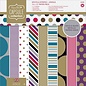 Docrafts / Papermania / Urban Designerpute, 30,5 x 30,5 cm, prikker og striper, 16 x 2 design, 32 ark