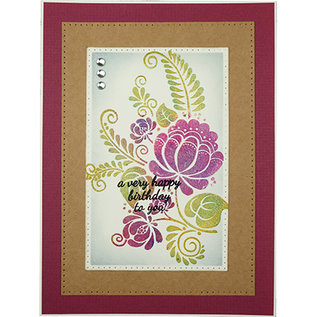 CREATIVE EXPRESSIONS und COUTURE CREATIONS Transparent Stempel, Blume Silhouette