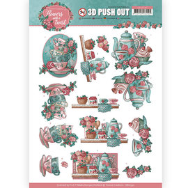 Yvonne Creations Feuilles découpées, A4, 3D Tea Time, pour la conception de cartes, albums, collages, scrapbooking, décorations et bien plus encore