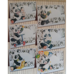 BASTELSETS / CRAFT KITS komplettes Kartenset, Panda Parade