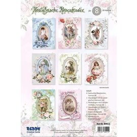 Carte, set fai da te, rose children, set per disegnare 8 carte!