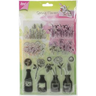 Motiv stempel sett, Spring Flowers & Bottles, stempel sett A5 format