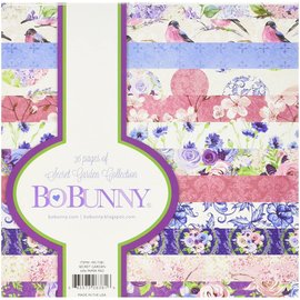 BO BUNNY Bloque de papel, de Bo Bunny, Secret Garden, 15,5 x 15,5 cm, 36 hojas.