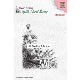 Conception de timbre transparent par Nellie Snellen, nid d'oiseau dans un arbre