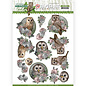 AMY DESIGN 1x 3D Push Out, owl, 3 motifs for design on cards, albums, scrapbooking and much more