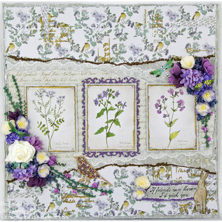 Stamp motifs, transparent, A5 format, wildflowers