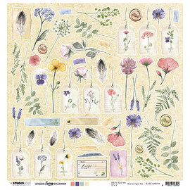 Studio Light Foglio per scrapbooking, 30,5 x 30,5 cm, fiori botanici