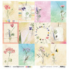 Studio Light Scrapbooking Bogen, 30,5 x 30,5 cm, Botanic Blumen