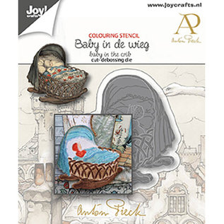 Borde, repujado y repujado, Baby in Wiege, 6002/1610